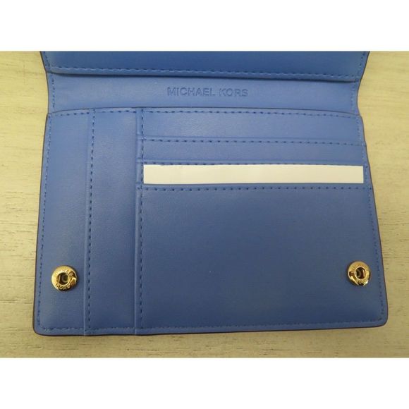 Michael Kors Jet Set Charm Oxford "MK" MD Snap Carryall Leather Wallet $128 - Picture 8 of 10